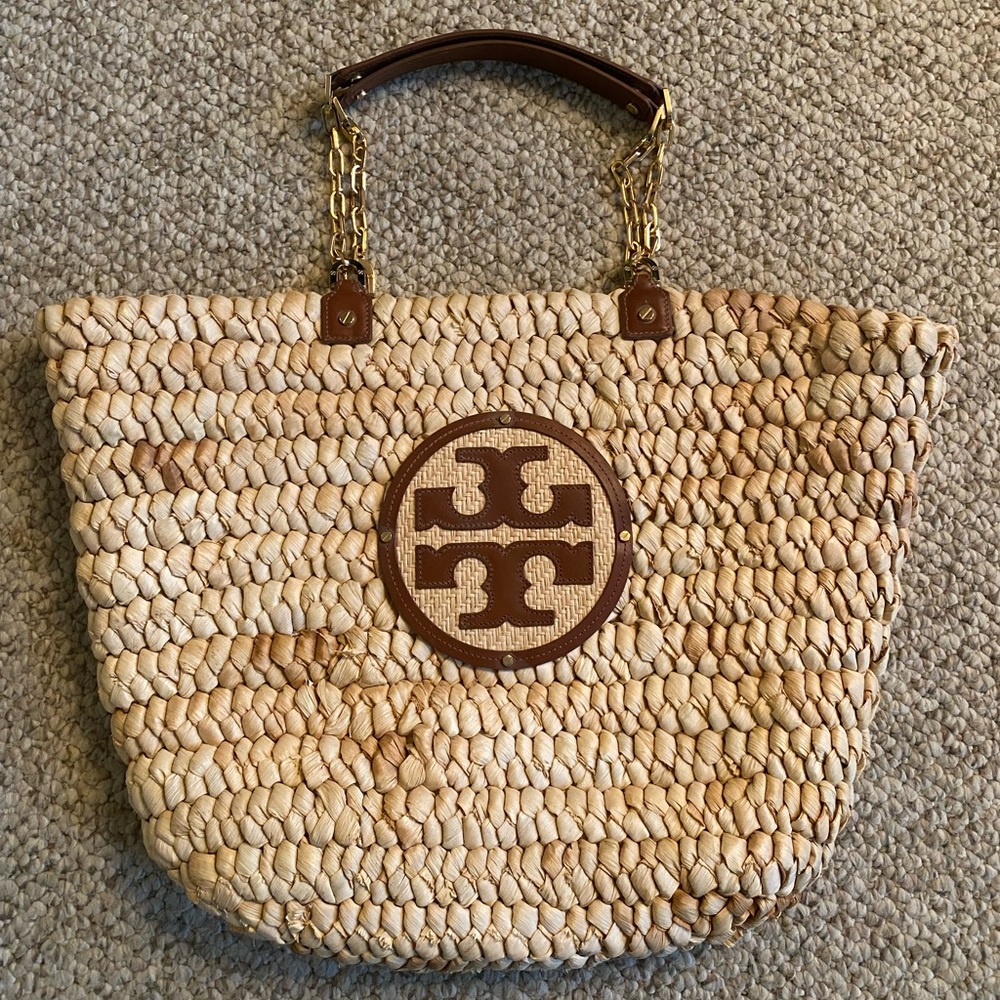 Tory Burch Straw Beach Tote Bag